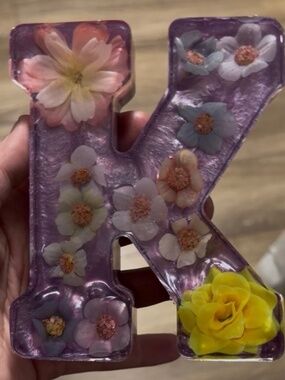 Floral letter K